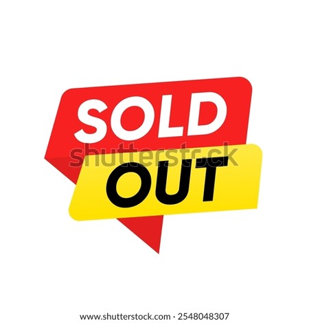 Sold Out banner isolated design template