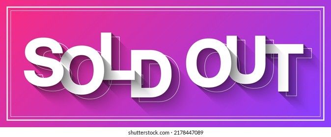 sold out in banner style