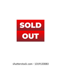Sold Out Banner Vector, Illustration