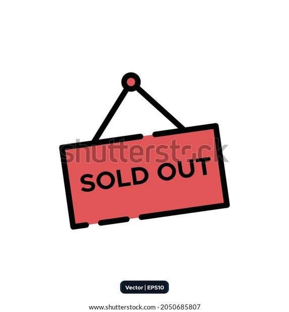 SOLD OUT Black\
Friday icon. Black Friday design, sale, discount, advertising,\
marketing price tag, Clothes, furnishings, cars, food sale icons.\
Black Friday icons vector.\
