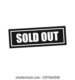 Sold out black and white badge vector eps10. Sold out black stamp for web shop.