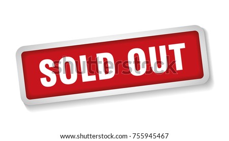 sold out box icon sign label