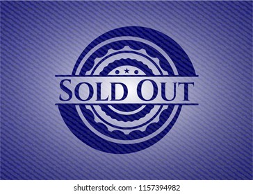Sold Out with denim texture