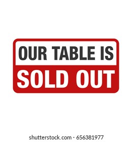 Sold Out design concept, vector illustration