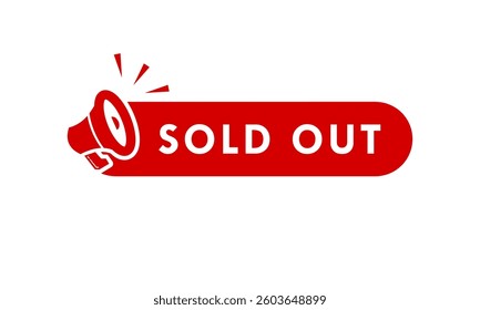Sold out design template illustration