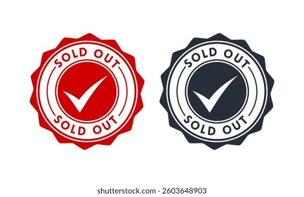 Sold out design template illustration