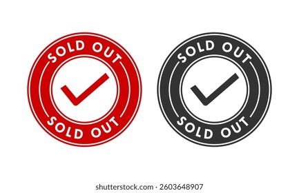 Sold out design template illustration