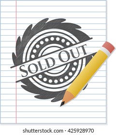 Sold Out draw with pencil effect