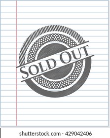 Sold Out draw with pencil effect