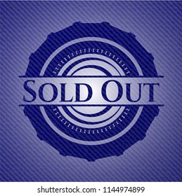 Sold Out emblem with jean texture