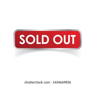 Sold out flat vector illustration on background