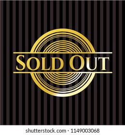 Sold Out gold shiny emblem