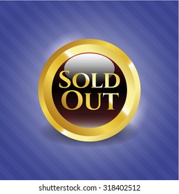 Sold Out gold shiny emblem