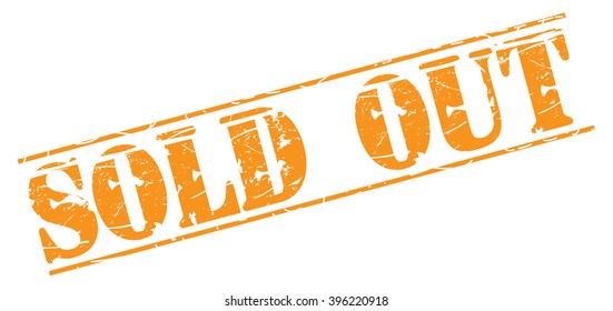 sold out grunge stamp, vector illustration
