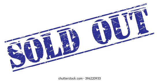 sold out grunge stamp, vector illustration