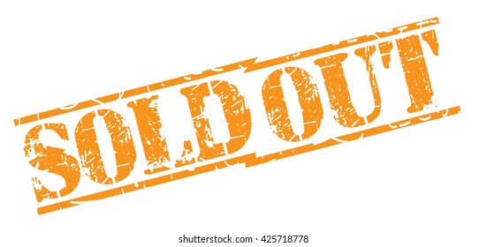 sold out grunge stamp, vector illustration