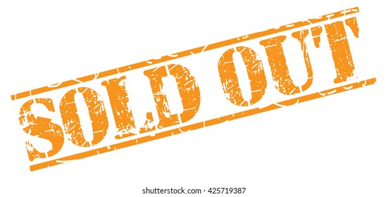 sold out grunge stamp, vector illustration