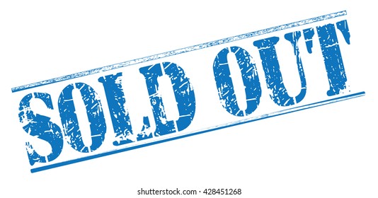 sold out grunge stamp, vector illustration