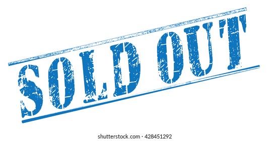sold out grunge stamp, vector illustration