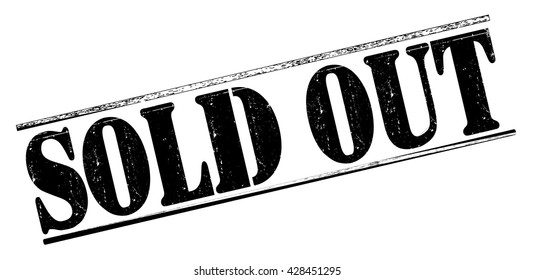 sold out grunge stamp, vector illustration
