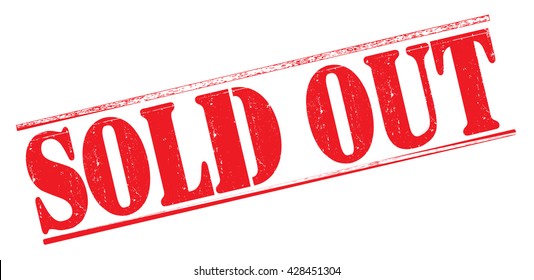 Sold Out Grunge Stamp, Vector Illustration