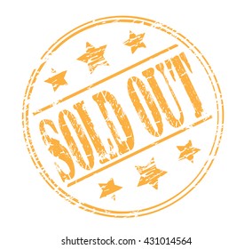 sold out grunge stamp, vector illustration 