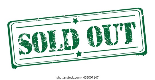 sold out grunge stamp, vector illustration