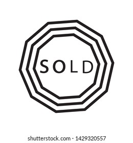 sold out icon design template
