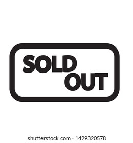sold out icon design template