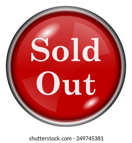 Sold out icon. Internet button on white background. 