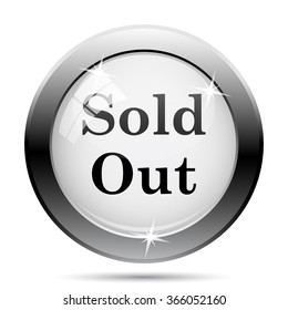 Sold out icon. Internet button on white background. EPS10 vector.