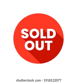 Sold Out Icon Label Badge Design Vector