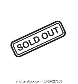 sold out icon, logo design template