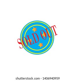 sold out icon logo vector design template