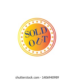 sold out icon logo vector design template