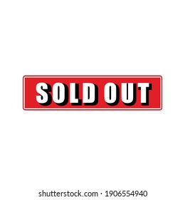 sold out icon logo vector design concept graphic design