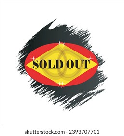 Sold out icon logo vector design illustration