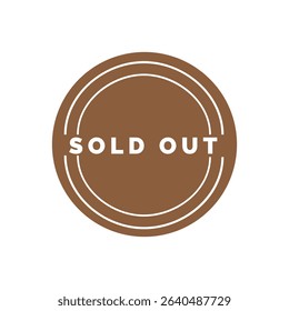 Sold out  icon and logo vector design 