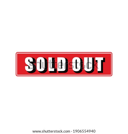 sold out icon logo vector design concept graphic design