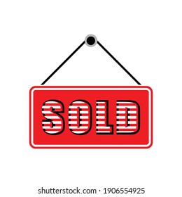 sold out icon vector concept logo concept graphic design