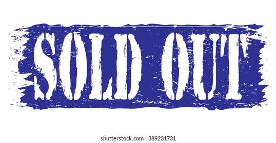 sold out icon, vector illustration