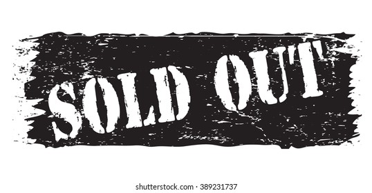 sold out icon, vector illustration