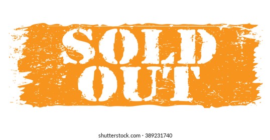 sold out icon, vector illustration
