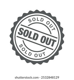 Sold Out Letter Rubber Stamp Template