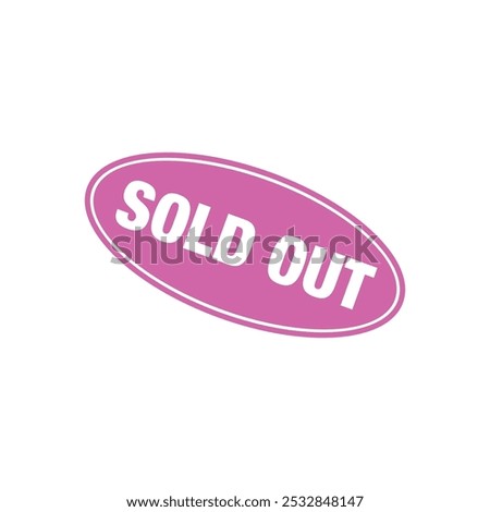 Sold Out Letter Rubber Stamp Template