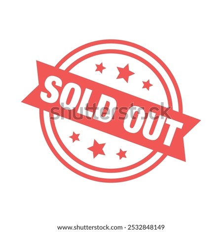 Sold Out Letter Rubber Stamp Template
