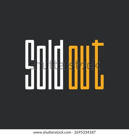 Sold Out Lettering Typography Design