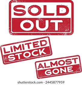 Sold Out and Limited Stock Stamps