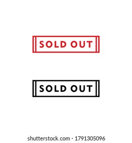 The sold out logo is a red box
