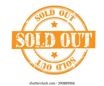 sold out on a white, vector illustration
